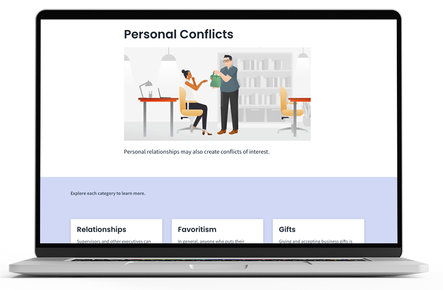 Conflicts of Interest course macbook mockup