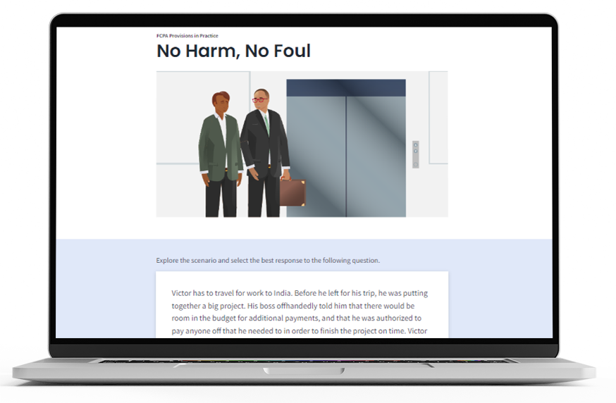 Foreign Corrupt Practices Act (FCPA) course macbook mockup