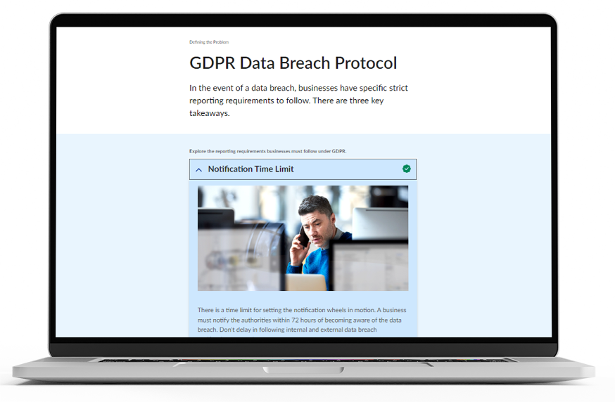General Data Protection Regulation (GDPR) course macbook mockup